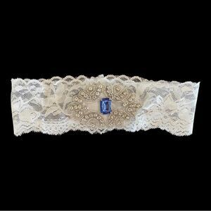 Party CITY | White Lace Wedding Garter Toss - Something Blue